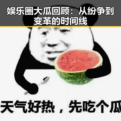 娱乐圈大瓜回顾：从纷争到变革的时间线